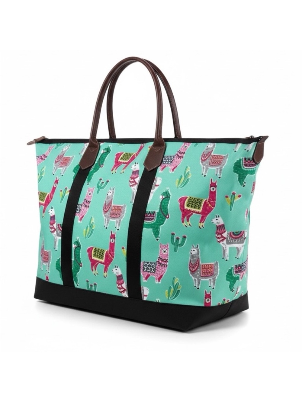 NWT NGIL Llama Print Weekender Travel Tote Carry-On Travel Bag